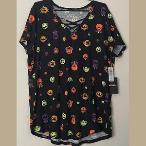 NWT Plus Size 2 Disney x Torrid Pixar Halloween Cage Front Top